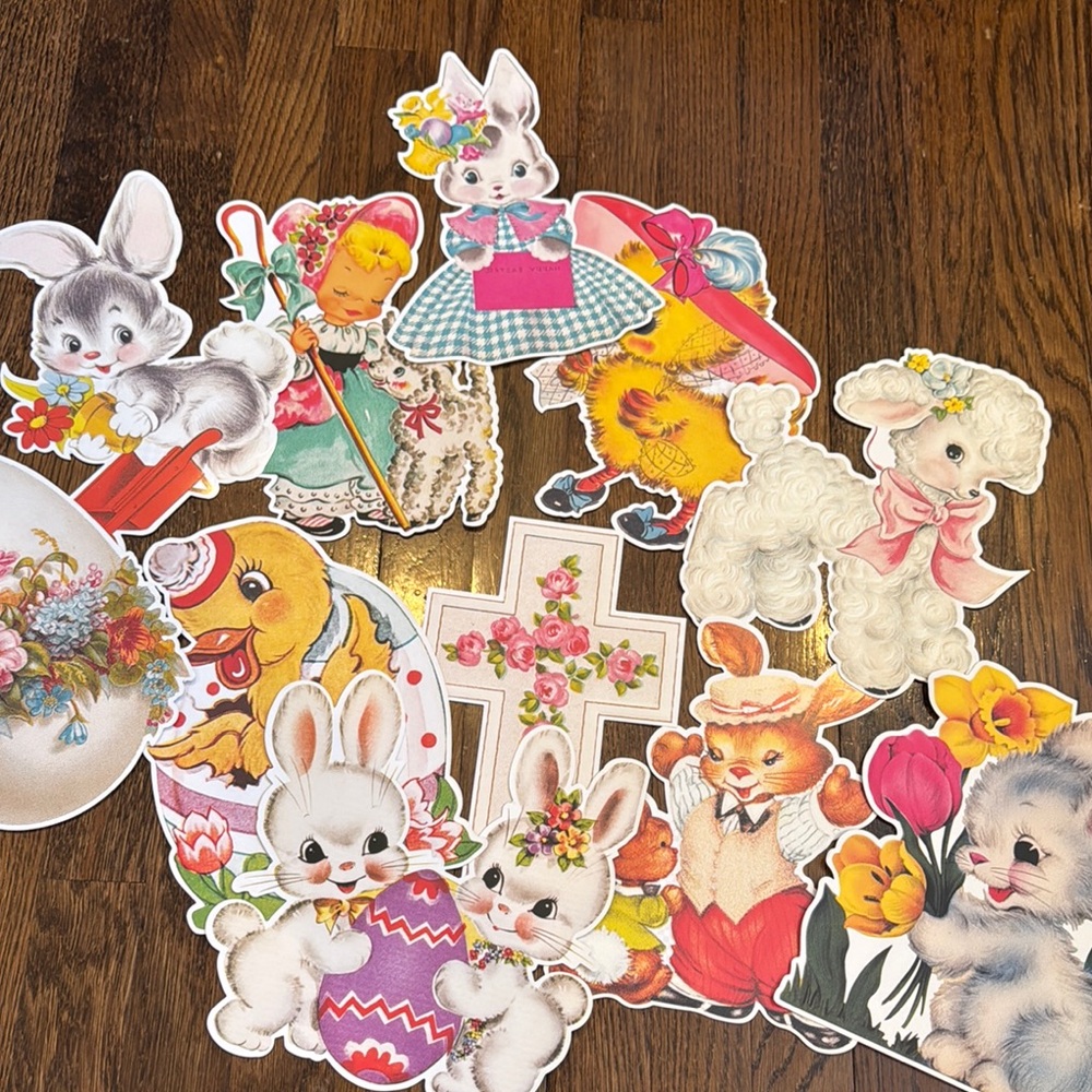 Colorful Vintage Easter Cutout Decor
